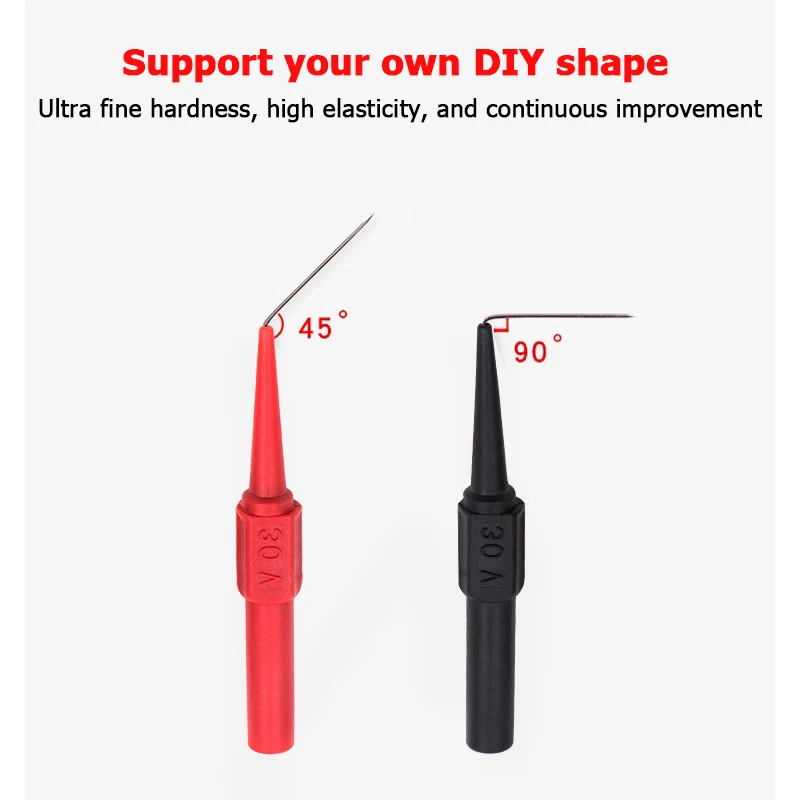 0.7mm 30V Car Tip Probes Diagnostic Tools Auto Multimeter Test Leads Extention Back Piercing Needle Tip Probes Mechanical Tools