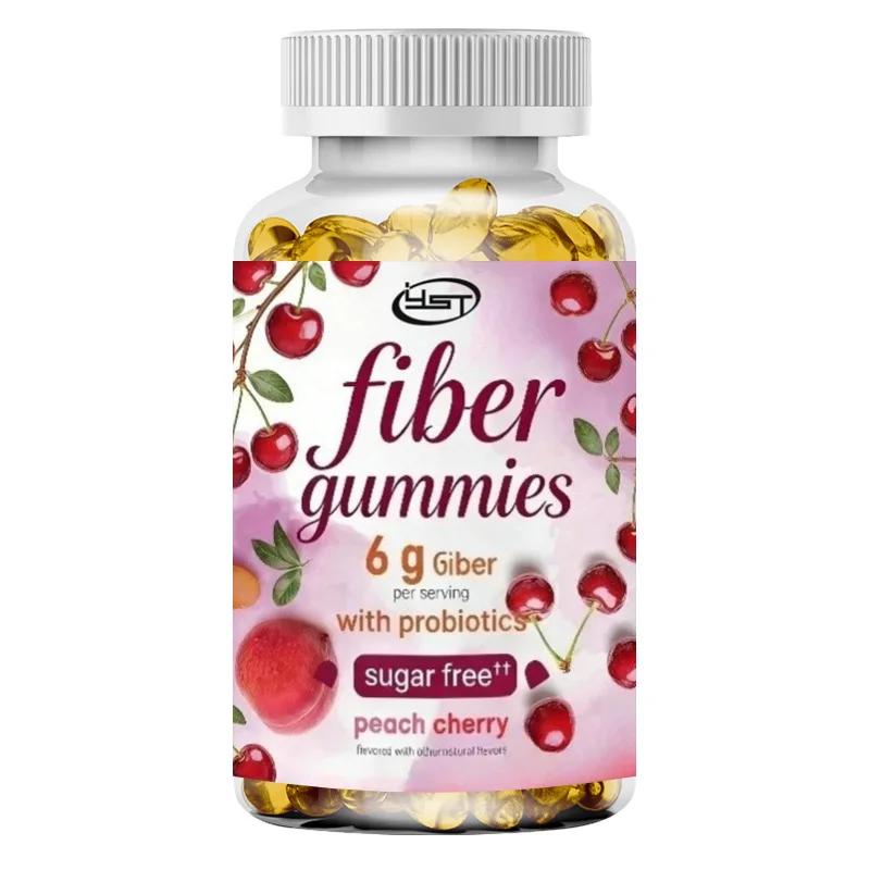 6 Grams of Probiotic Fiber Gummies with 20 Billion CFU Per Serving, Containing 60 Gummies