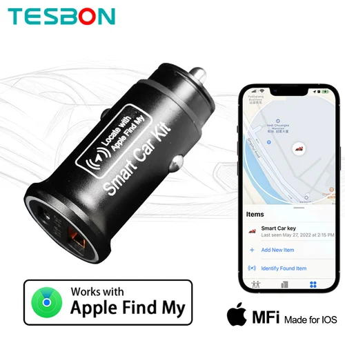 Imagen 1 del producto MFI funciona localizar con Apple Find My localizador inalámbrico rastreador GPS PD 20W cargador de coche encontrar compartir navegación coche Anti-pérdida
