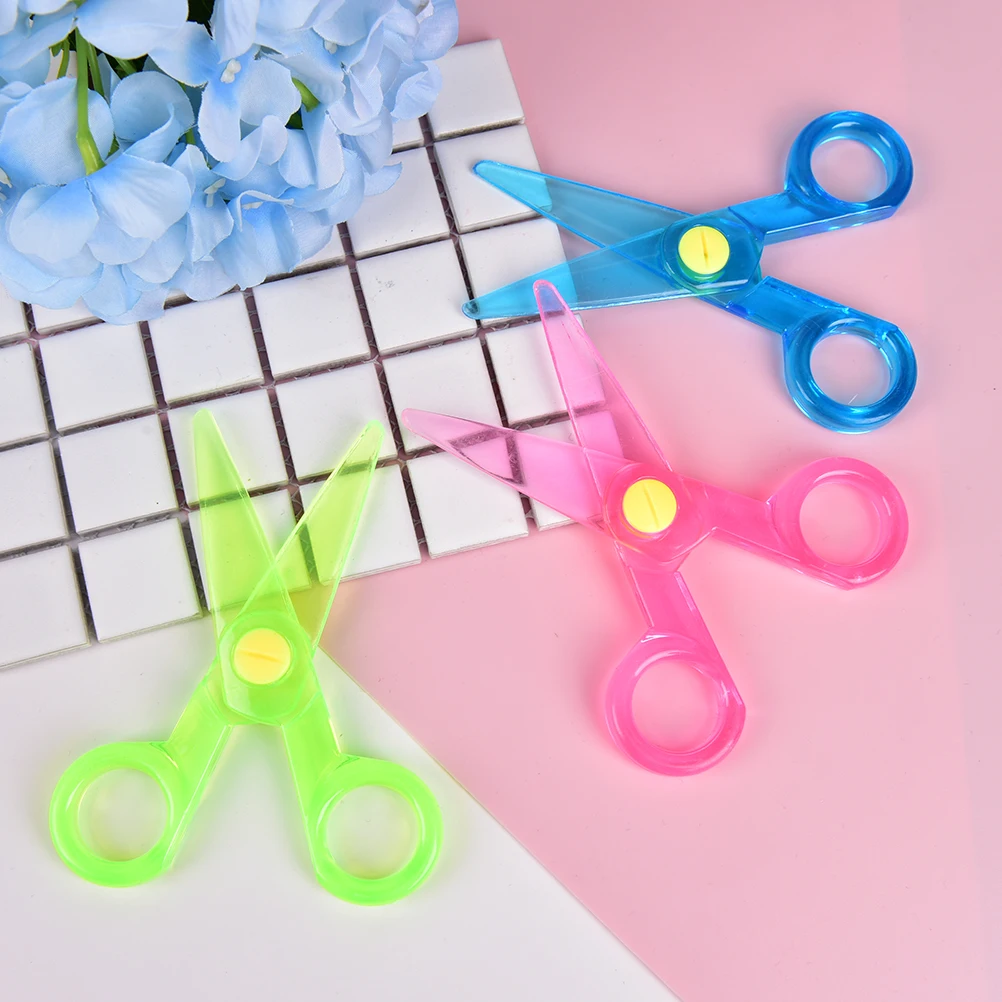 Kids Safety Scissor Paper Cutting Plastic Scissors Figured Scrapbooking Craft Scissor Children Handmade Toys Student Stationery