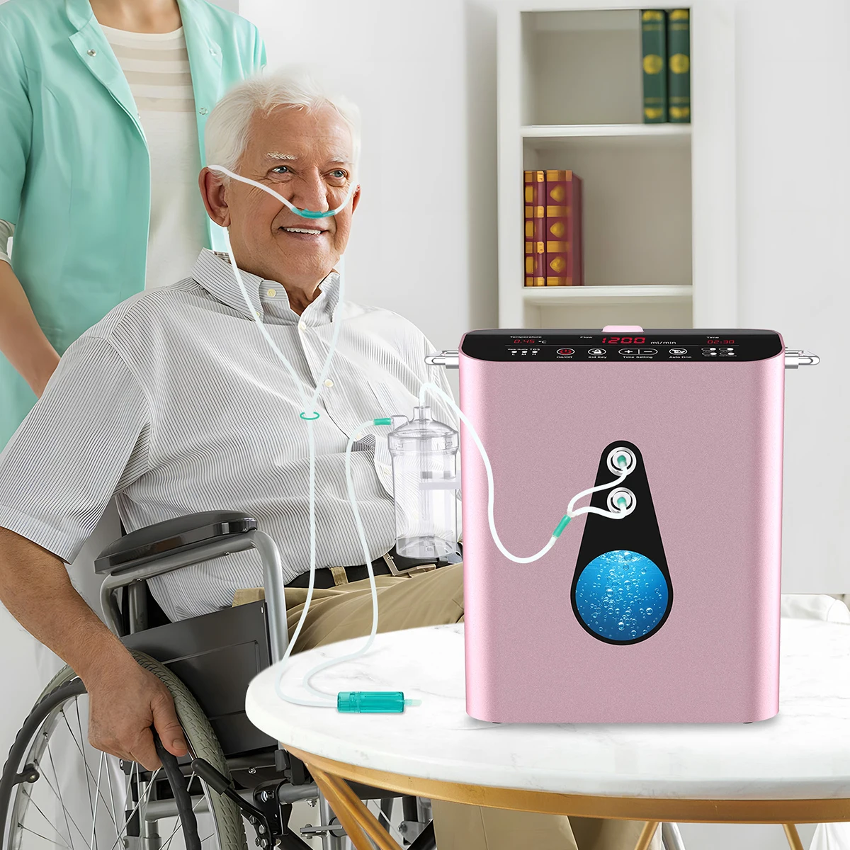 Suyzeko Premium 1200ML Hydrogen Inhaler Therapy Device:Hydrogen&Oxygen Inhalation Machine,O2 Concentrator&H2 Water Generator