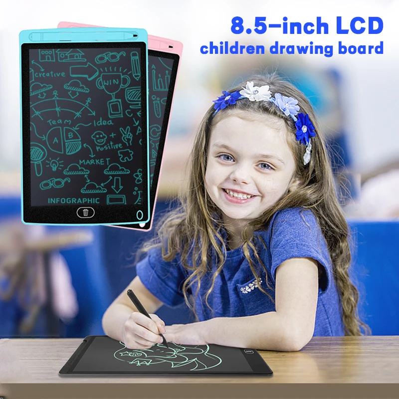 Tablet de Escrita LCD Multifuncional para Crianças, Prancheta Eletrônica, Brinquedos Gráficos Digitais de Desenho, 8.5 ", 10", 16"