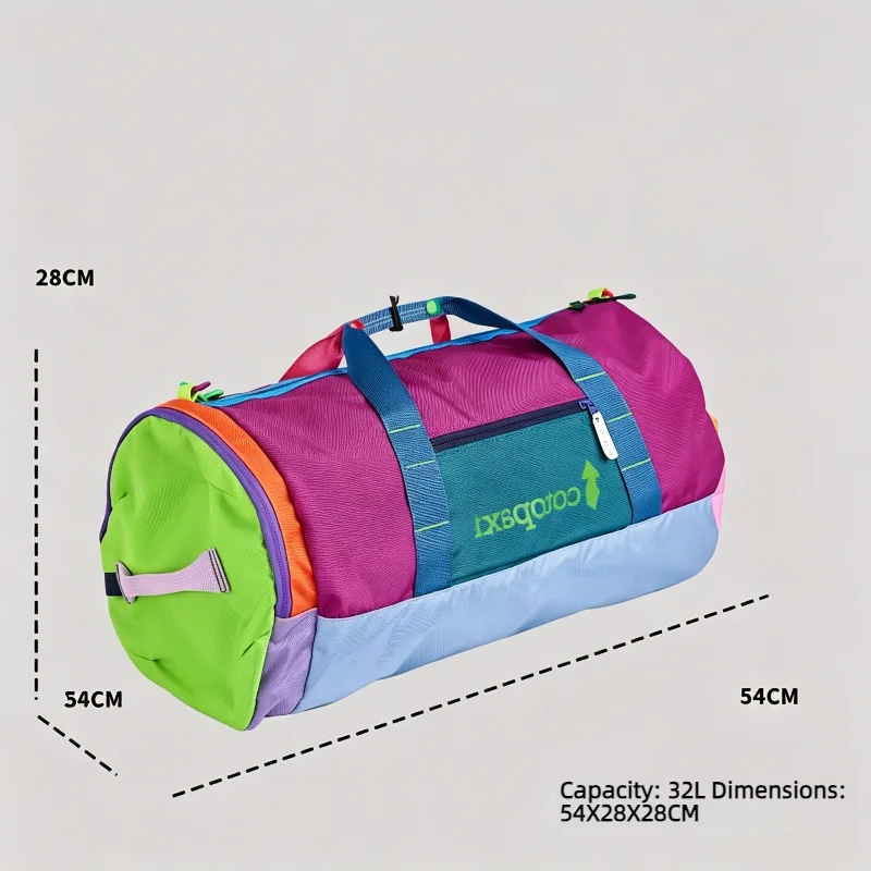Dopamine Color Block Crossbody Bag Women Lightweight Nylon Outdoor Travel Commute Makeup Storage Shoulder Pouch