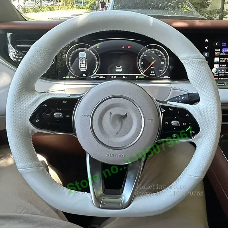 DIY Hand-Stitched Non-slip Durable PU Leather Car Steering Wheel Cover for Voyah Dream FREE 2022-2024 Interior Accessories