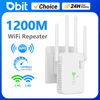 DBIT 1200Mbps Wireless WiFi Repeater Wifi Signal Booster Dual-Band 2.4G 5G WiFi Extender 802.11ac Gigabit Amplifier WPS Router