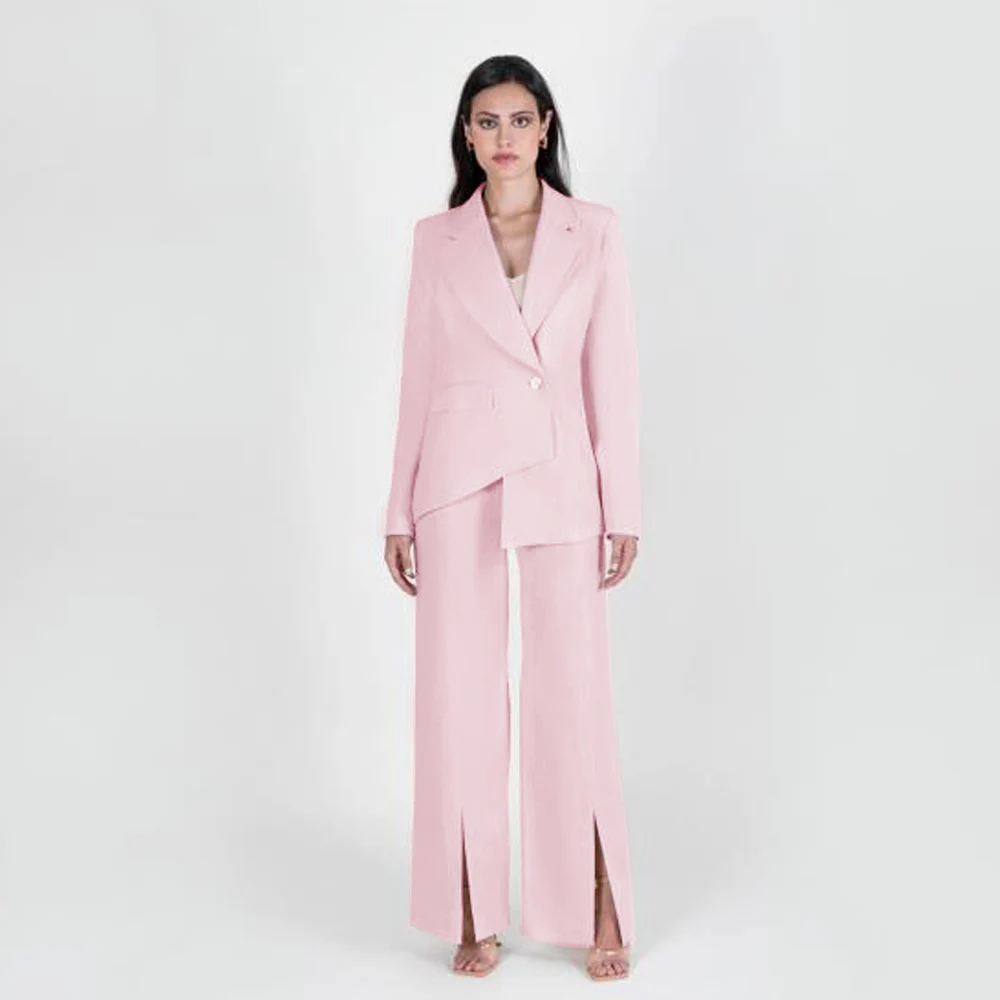 Single Button 2 Piece Sets Women Outfits Summer Set for Women 2 Pieces Lapel Women's Clothing Summer 2023 Novelty Customizable