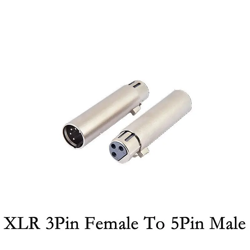 Adaptador de iluminación de Audio de 3 pines XLR a 5 pines DMX, convertidor de caja de Metal, 3 pines macho a 5 pines hembra, 3 pines hembra a 5 pines macho