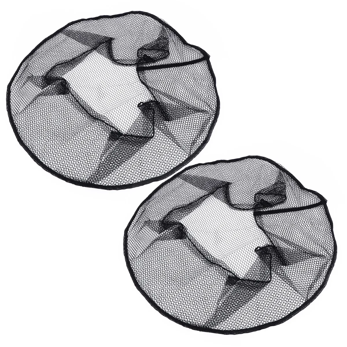 

2Pcs Fan Protective Cover Dustproof Anti-Pinch Hand Fan Safety Net Black 50cmx23cm Drawstring Design Protection