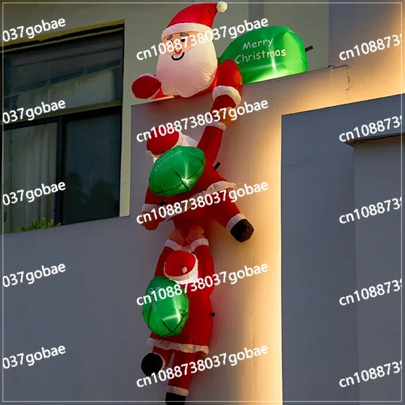 Christmas Decorations Santa Claus Climbing Window Inflatable Air Mold Store Outdoor Scene Arrangement Ornament 2025 Pendant