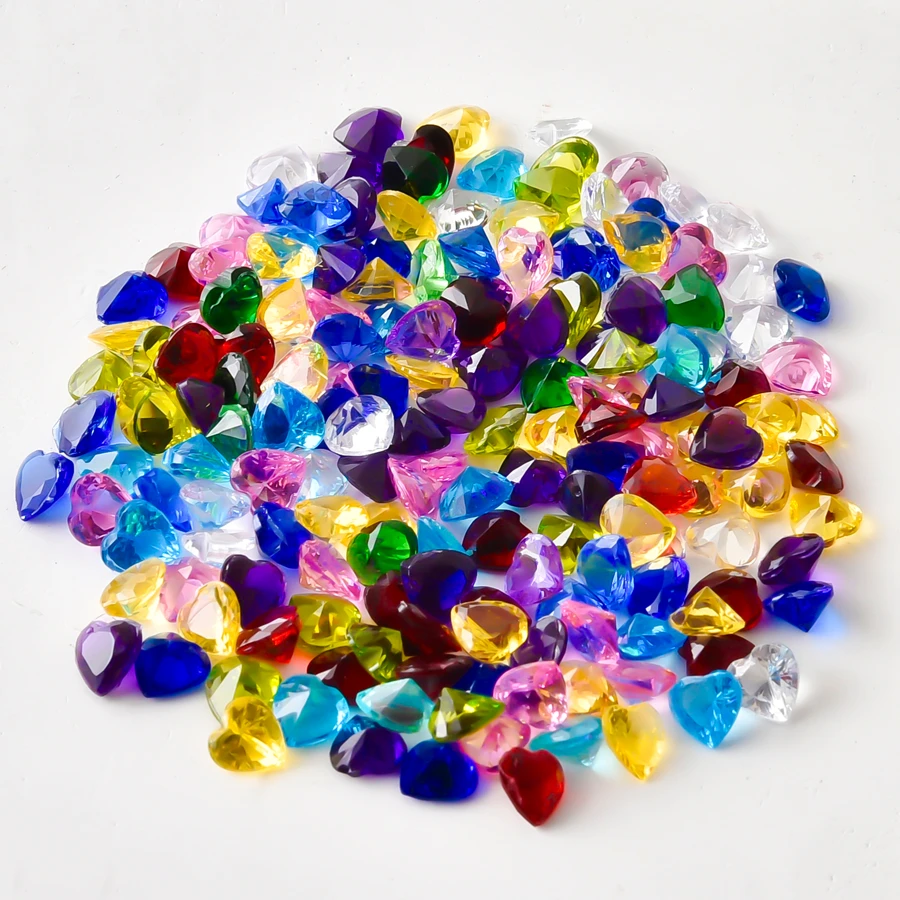 50/100Pcs Random Round Mini Birthstone Floating Charms
