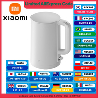 XIAOMI MIJIA Electric Kettle 3,1.7 L 316L Inner Stainless Steel,1800 W Fast Boil,Dual‑Layer Cool Body,CN Version With Adapter