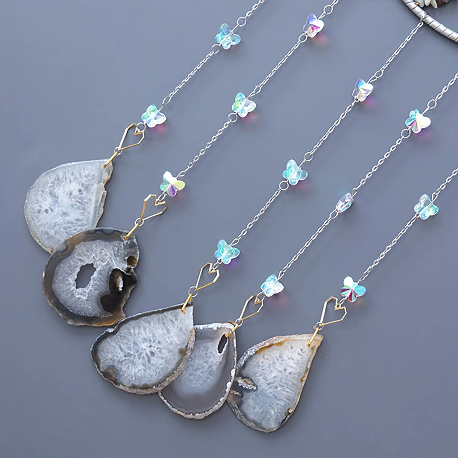 Sun Catcher Crystals Wind Chime Moon Dream Catchers for Teen Kids Boho Bedroom Wall Home Decorations Birthday Christmas Gifts