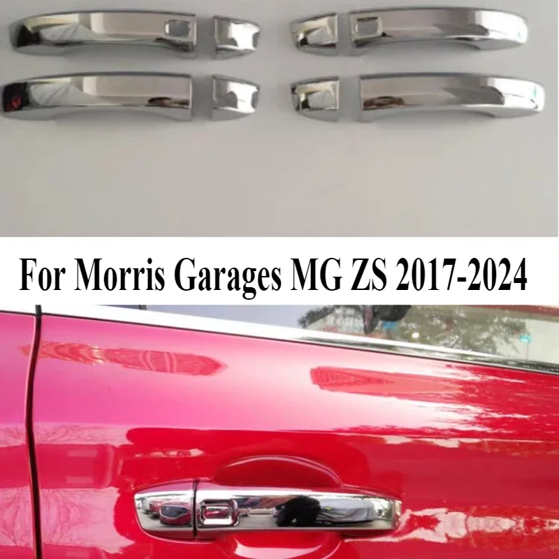 For Morris Garages MG ZS 2017-2024 Car Door Handle Modified Door Bowl Protective Frame Door Handle Decorative External Sticker