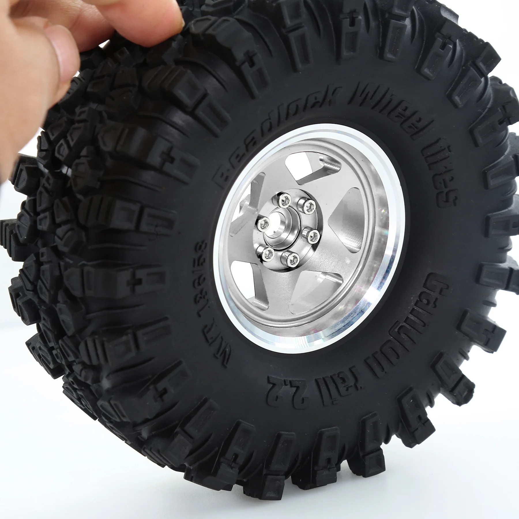 2.2 إطارات زاحفة RC وعجلات معدنية Beadlock 4 قطعة لسيارة 1/10 1/8 RC الزاحفة SCX10 I II III Pro TRX4 TRX6 Gen7/8 D90 #4