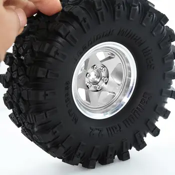 2.2吋遙控攀爬車輪胎和金屬防脫輪圈 4件套,適用於1/10 1/8遙控攀爬車 SCX10 I II III Pro TRX4 TRX6 Gen7/8 D90 8 最佳銷售 2.2 履帶輪胎 - №3
