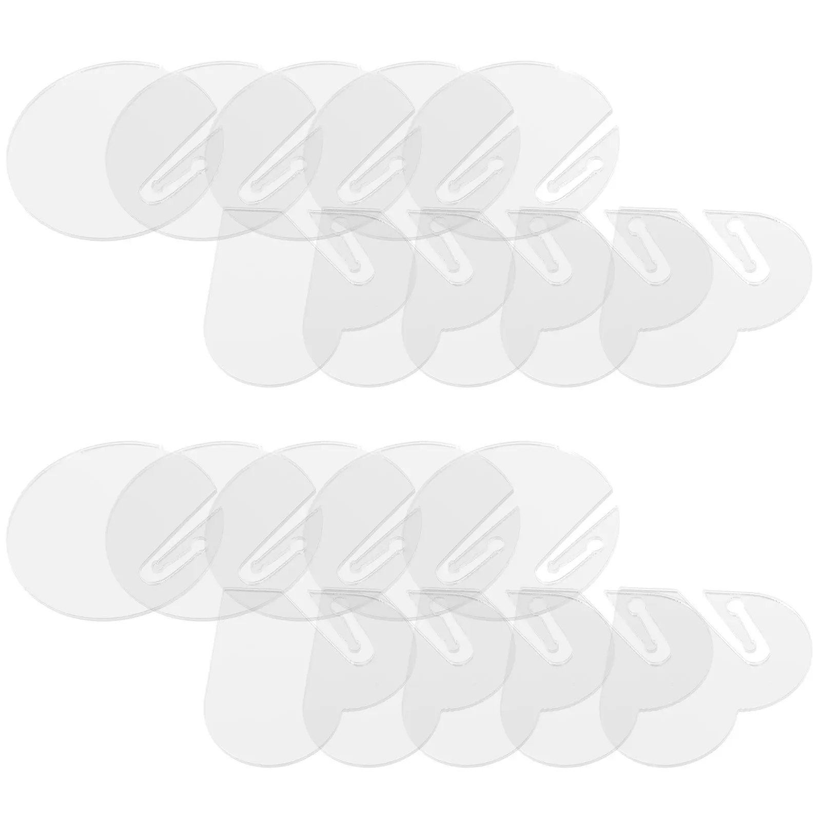 

20Pcs Acrylic Drink Tags Wine Glass Markers Accessory Reusable Wine Markers Acrylic Drink Tags Party Accessory