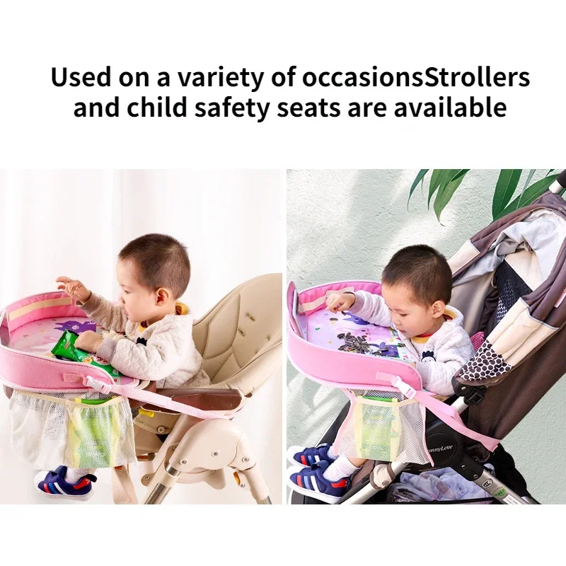 Kids Travel Tray Car Seat Activity and Play Tray Organizer for Children and Toddlers Lap Desk with Tablet Phone Holder Foldable