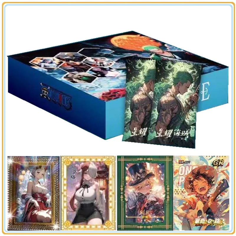 

One Piece Collection Cards Starshine Wave1 Laser Metal Frame Booster Box Original Birthday Children Games Cards Playing Acg Card