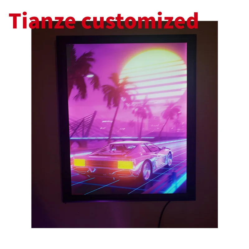 

(customized)Winbo Acrylic Poster Illuminated Aluminum Backlit Poster Frame Wall Art Light Box LED Movie Advertising Picture Fram