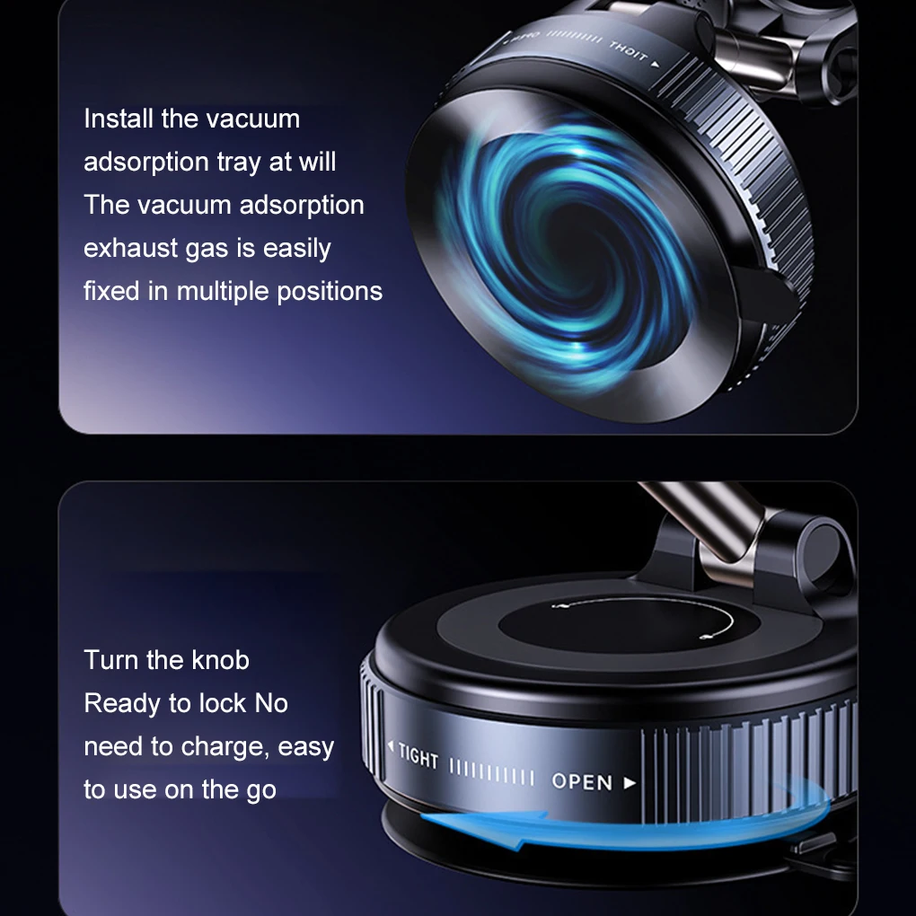 

Vacuum Suction Holder Convenient And Fast Installation In Any Position Magnetic Phone Holder Strong