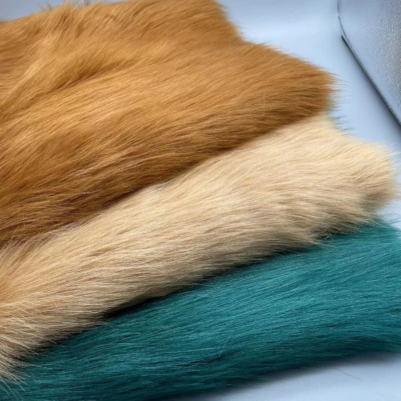 Plush Fabric Soft Smooth Imitation Fox Fur Clothing Collar Carpet Decoration Pad Counter Cloth Diy Sewing By The Meter