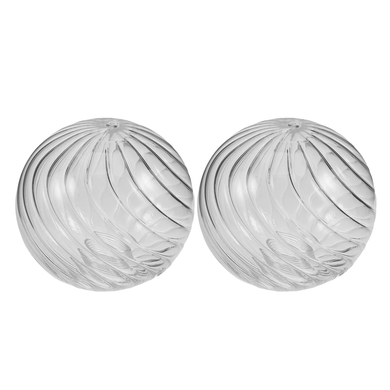 2Pcs Bubble Glass Lamp Globe Lampshade Replacement Clear Round Globe Light Cover for Modern Pendant Wall Sconces Chandelier