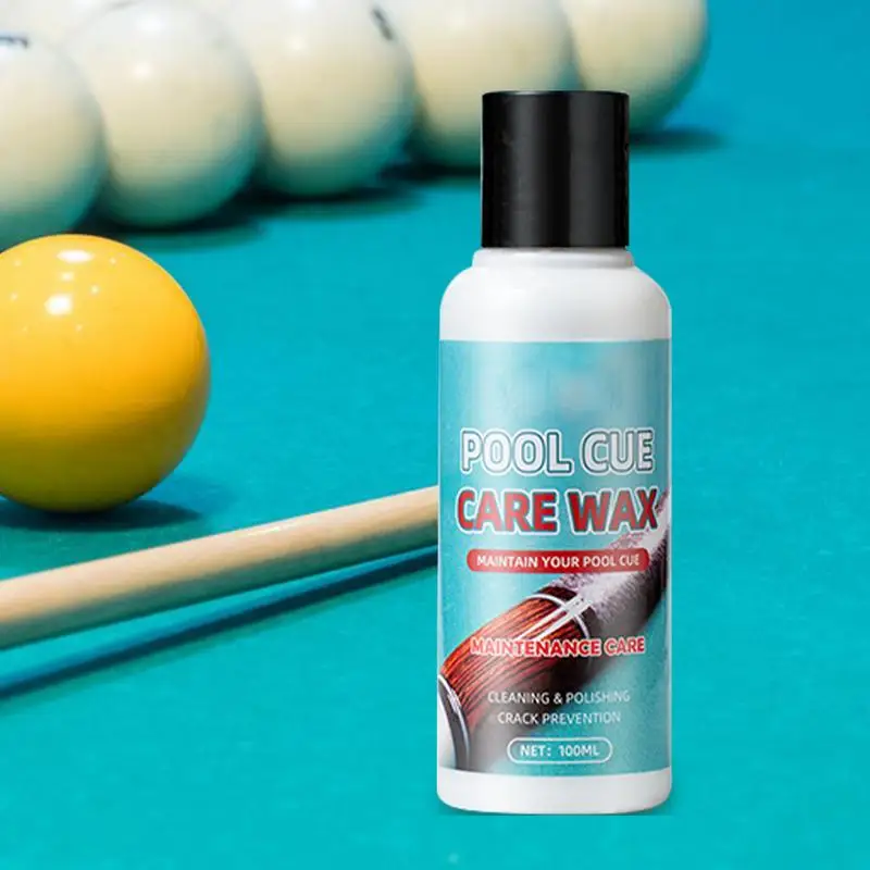 Pool Stick Shaft Wax Billiards Cue Cleaner Wood Polishing Oil 100ml Long-Lasting Deep Moisturizing Billiards Accessories Pool