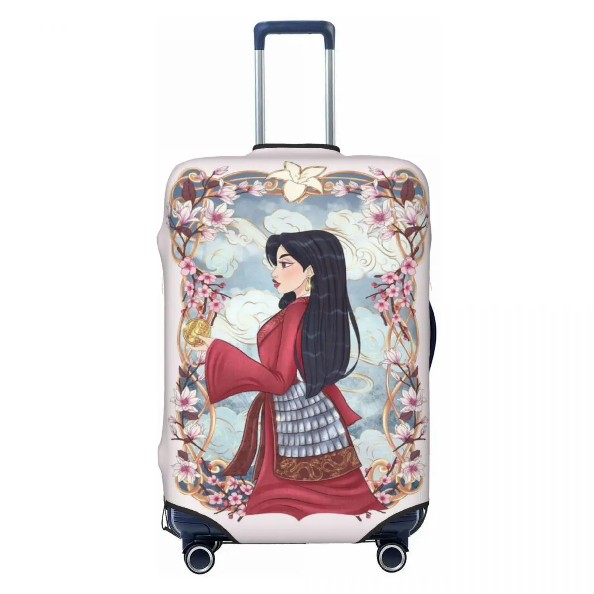 

Custom Mulan Princess Luggage Cover Protector Funny Travel Suitcase Protective Cover for 18-32 Inch
