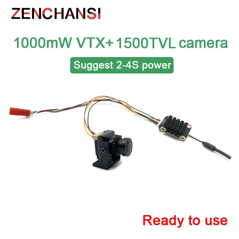 Over 5km fpv suit 5.8G 48CH 1000mW adjustable Wireless AV Transmitter Lancher +CMOS 1500TVL fpv camera for FPV Multicopter