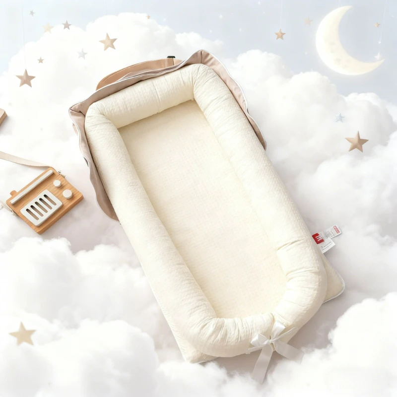 

Новый портативный спальный мешок для младенцев 2026 года с наплечным ремнем для мамы, гнездышко-кокон для новорожденных, дорожная кроватка