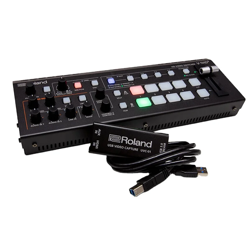 

RolandUVC-01 Audio and Video Capture Card Live Streaming Push Drive Free Switching Station Capture Stick