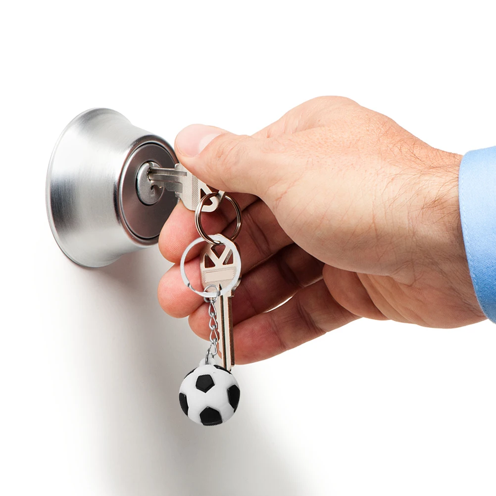 

10Pcs Soccer Key Chain Pendant Mini Football Keyrings Creative Decorative Bag Hanging Ornaments School Travel Gift Accessories