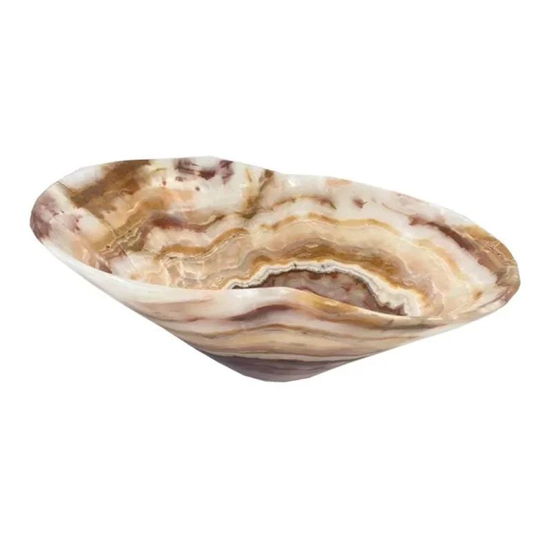 Natural Afghan Jade Fruit Plate Crystal Craft Storage Bowl for Living Room Villa Home Decor High End Office Table Ornament