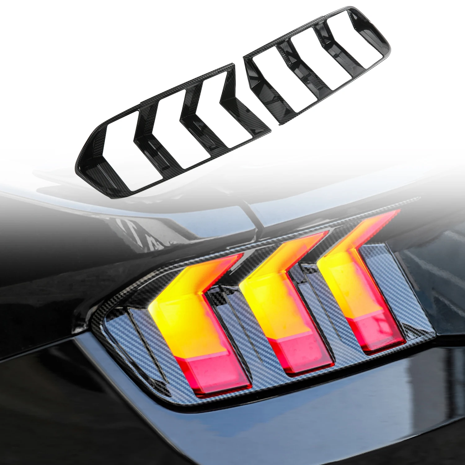 

Taillight Cover Fits for Ford Mustang 2024 2025 Car Rear Tail Light Lamp Decoration Cover Trim Stickers Exterior Accessories