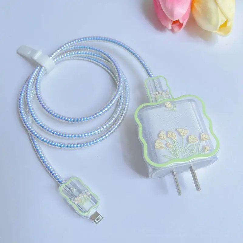 Case For Apple 18/20w charger protective case is applicable to iPhone 14/13 data cable head bite protector Shell