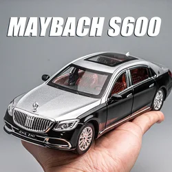 1:24 Mercedes Benz Maybach GLS600 Alloy Model Cars Diecast Toy Car Simulation Sound & Light car Toys Model Gifts For Kids A452