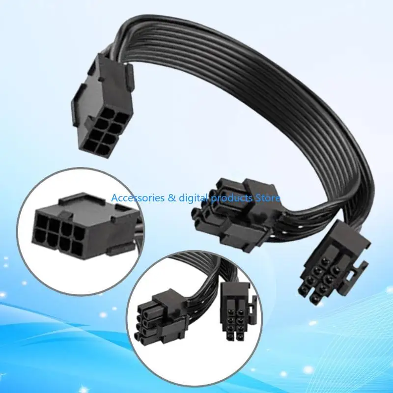 77JD GPU 8Pin Power Cable Graphics Card Cable 8Pin Female to 6Pin+2Pin Line