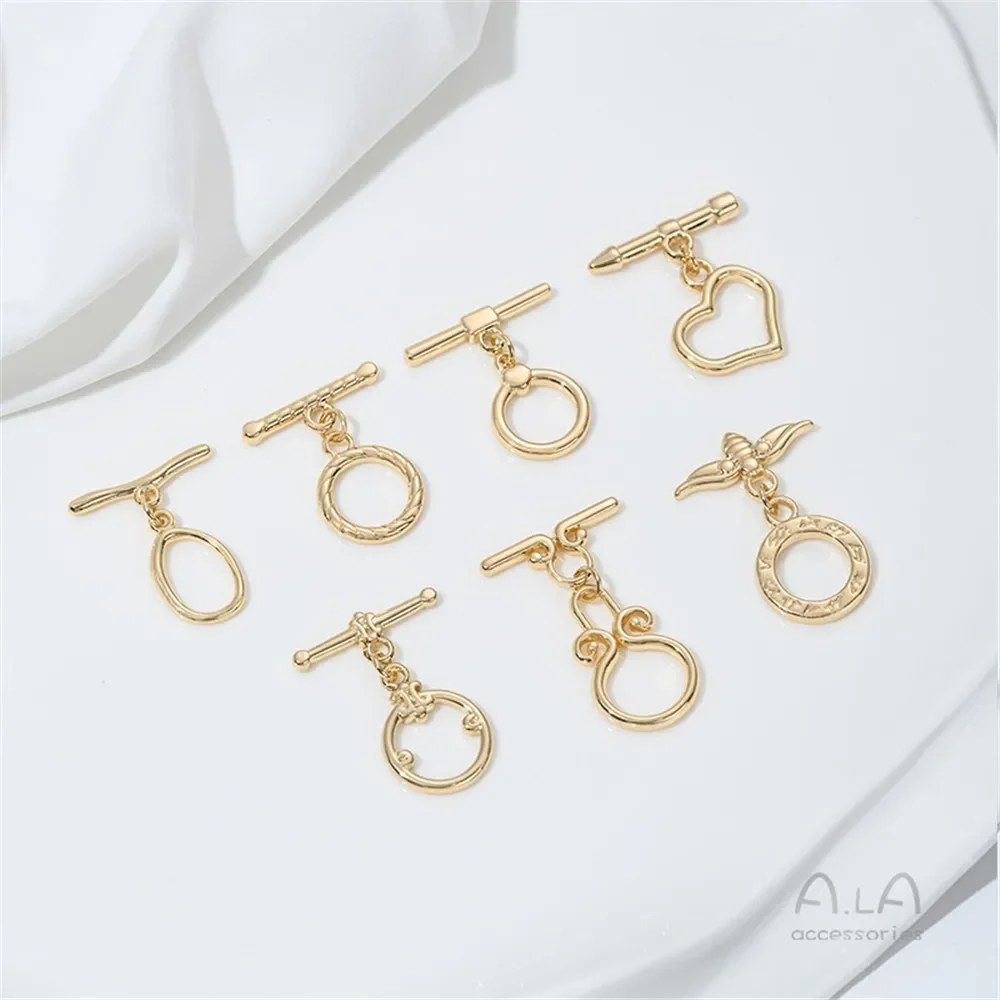 Hebilla OT redonda de forma especial de corazón, hebilla de acero inoxidable, collar hecho a mano, joyería, accesorios de hebilla de conexión