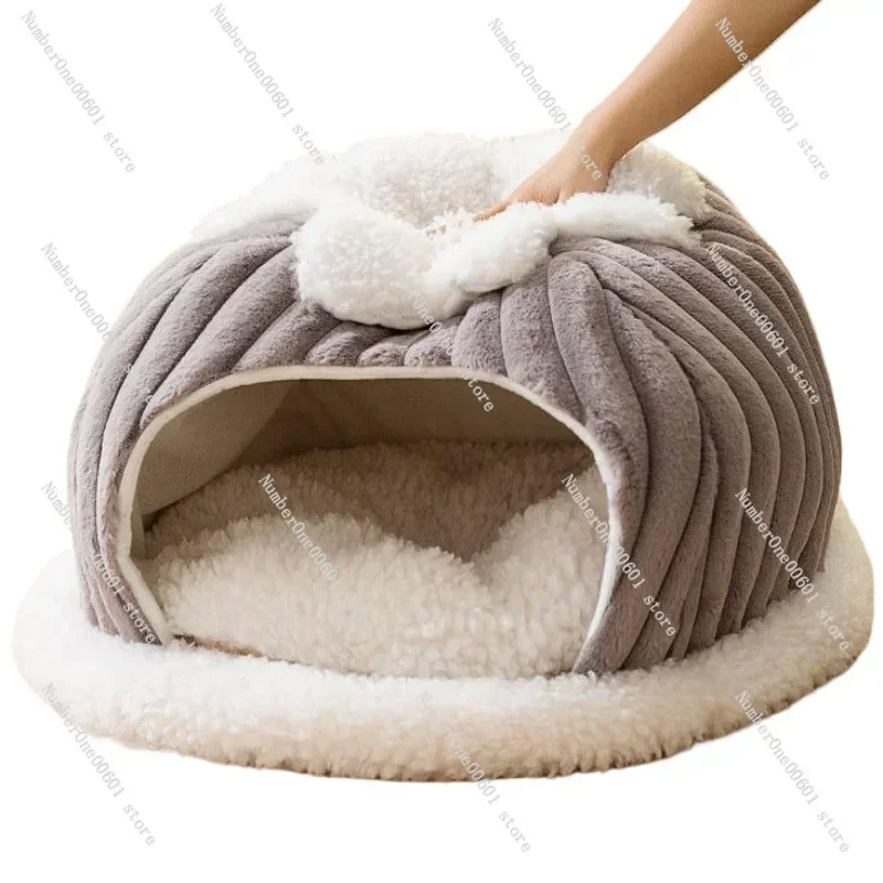 Winter Cozy Pet House Dogs Soft Nest Kennel Sleeping Cave Cat Dog Puppy Warm Thickening Tents Bed Nest For Small Dogs Cats