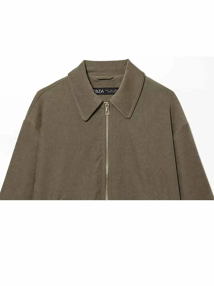 HH-Conjunto de 2 piezas para mujer, chaquetas informales versátiles con solapa lisa y cremallera + ropa informal con cordones y elasticidad de cintura alta, pantalones sueltos