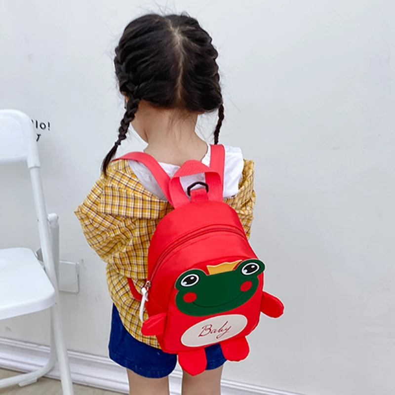 Bolsa de libros antipérdida para bebé, mochilas escolares de Panda y Rana, mochilas de viaje de zoológico, mochilas de moda para niños, Mochila de animales lindos con cremallera