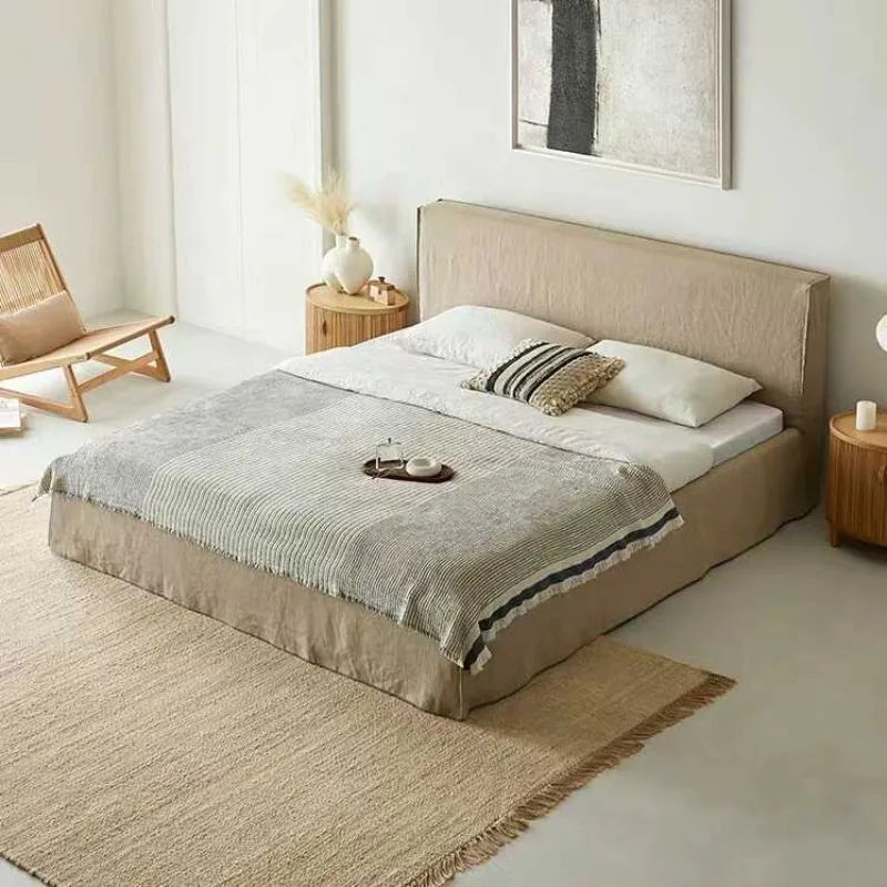 

Wabi Sansan Japanese-style removable and washable linen cotton and linen fabric cream style master bedroom modern