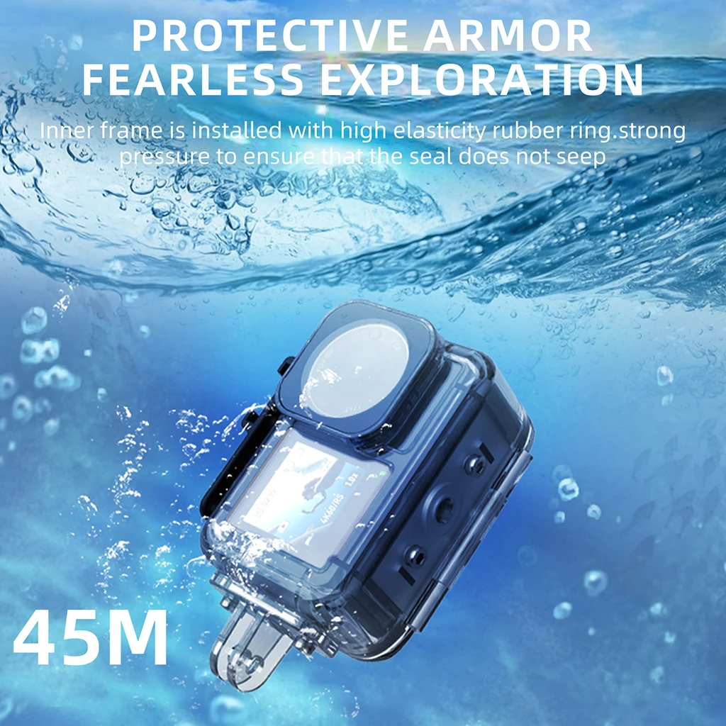 Подводный водонепроницаемый чехол 45 м, защитный чехол для дайвинга и плавания для DJI OSMO Action 3 4 5, аксессуары для спортивной камеры