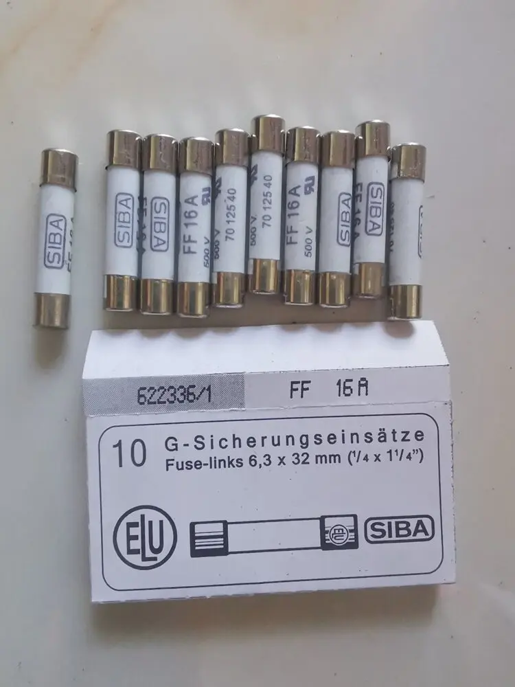 New original fuse FF16A 1A/2A/3.15A/4A/5A/6.3A/8A/10A/12.5A/20A 500V 6.3x32mm Extremely Fast Acting FF20A 7012540 600V 700V