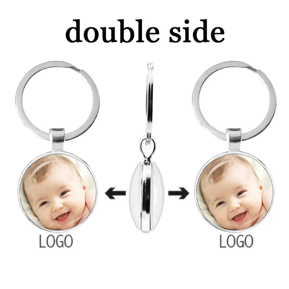 Personalized Custom Double Side Keychain Mum Dad Baby Children Grandpa Parents Angel Key Ring For Family Anniversary Gift