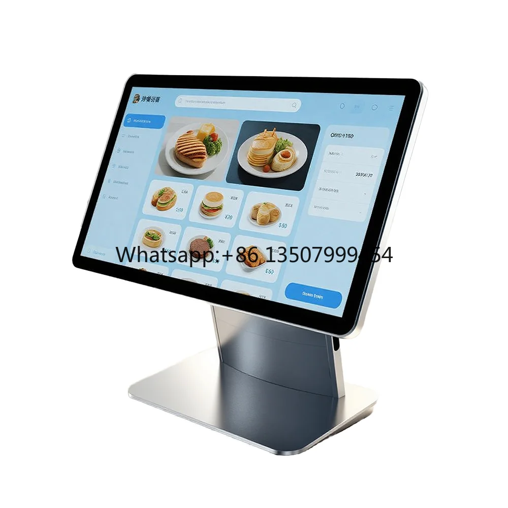 

Wholesale 15.6 Inch Ultra-Thin Aluminum Alloy Frame POS Machine Restaurant Touch Screen Point Sales System Cash Register Intel