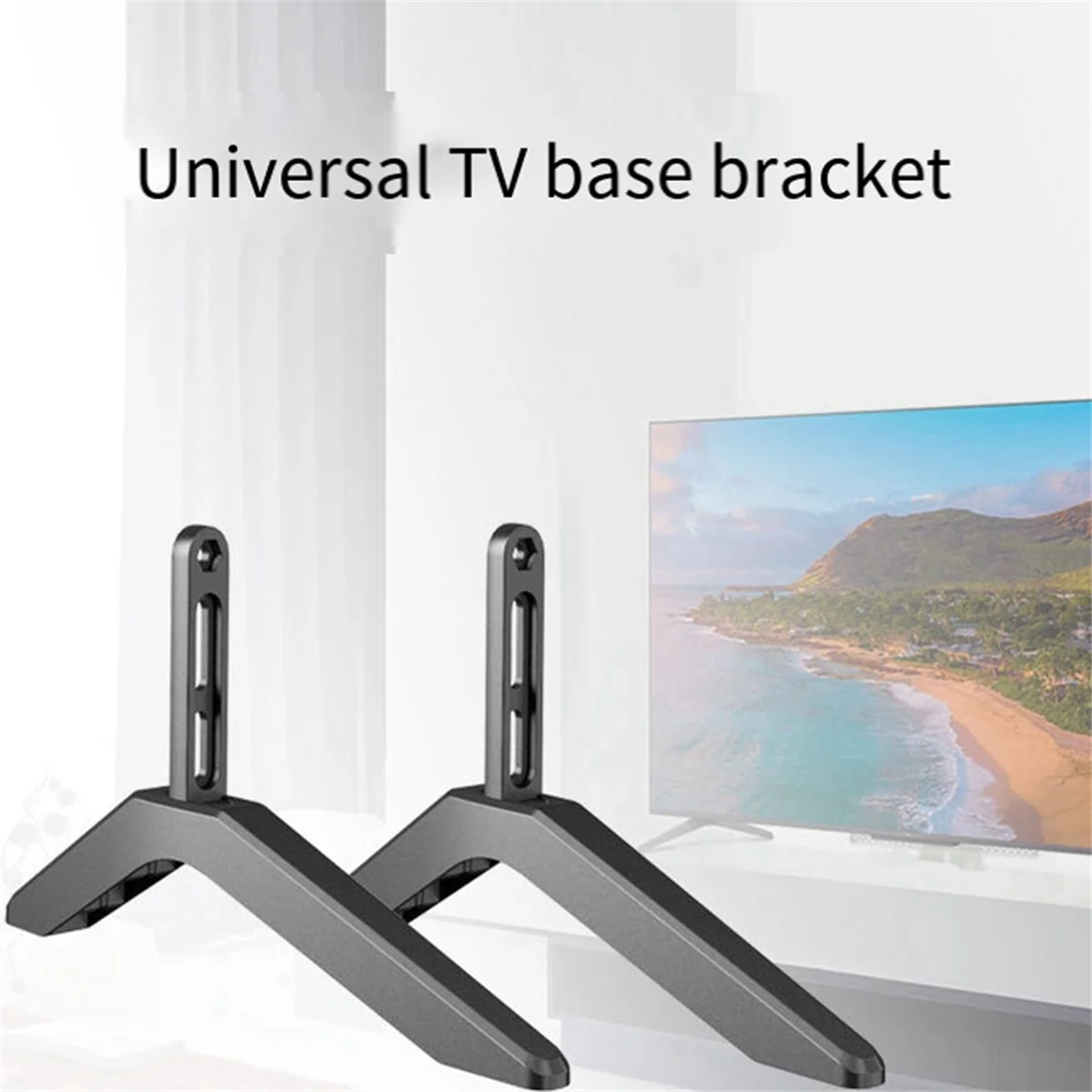 Base porta TV universale gambe TV da tavolo per televisori con viti