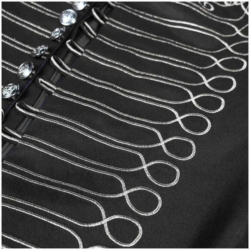 중세 남성 스팀펑크 후사르 행진 밴드 군용 드러머 퍼레이드 재킷 코스프레 의상