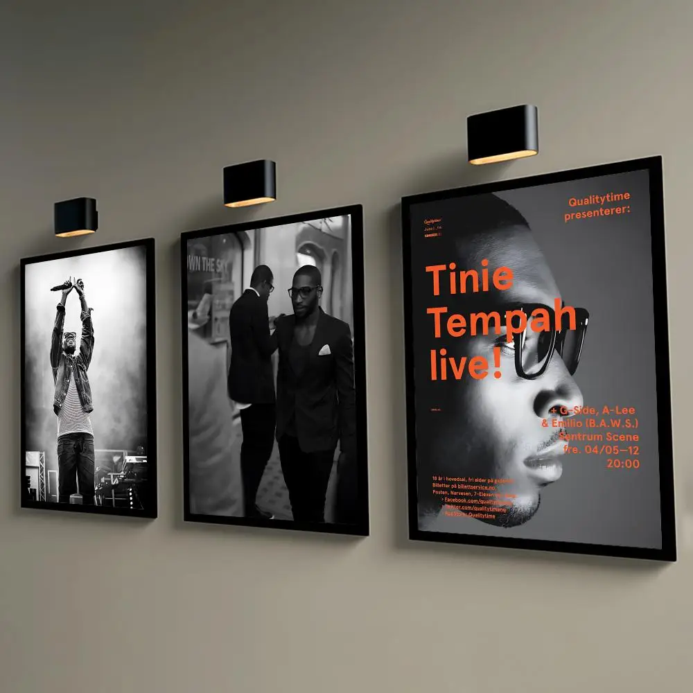 Rap artist T-Tinie T-Tempah Poster Self-adhesive Wall Mural Art Waterproof Sticker For Bar Room Decor High Quality Print Gift