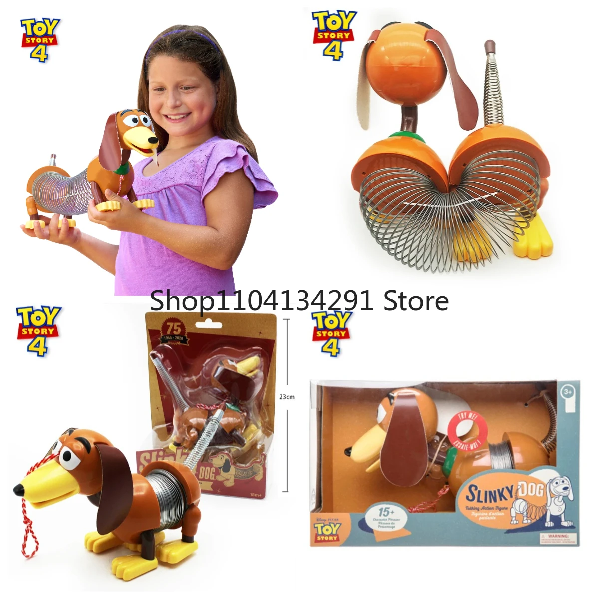 

Оригинальная история игрушек, 75-летие, весенняя собака Базз Лайтер, Вуди и Треш, игрушечная фигурка собаки-робота, орнамент